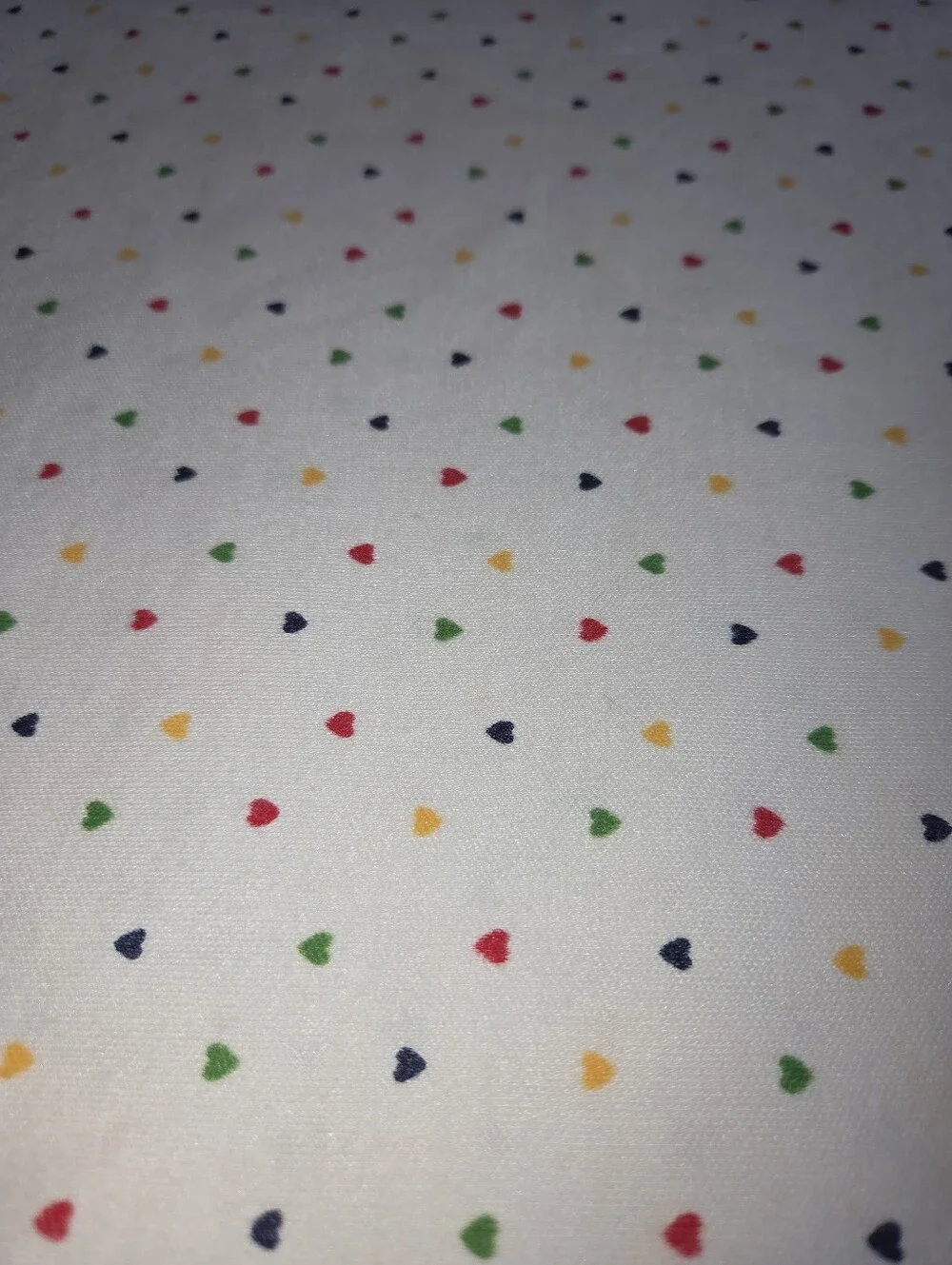 Hearts MULTI-COLOR Rainbow Colors Knit FABRIC 3.25 Yards